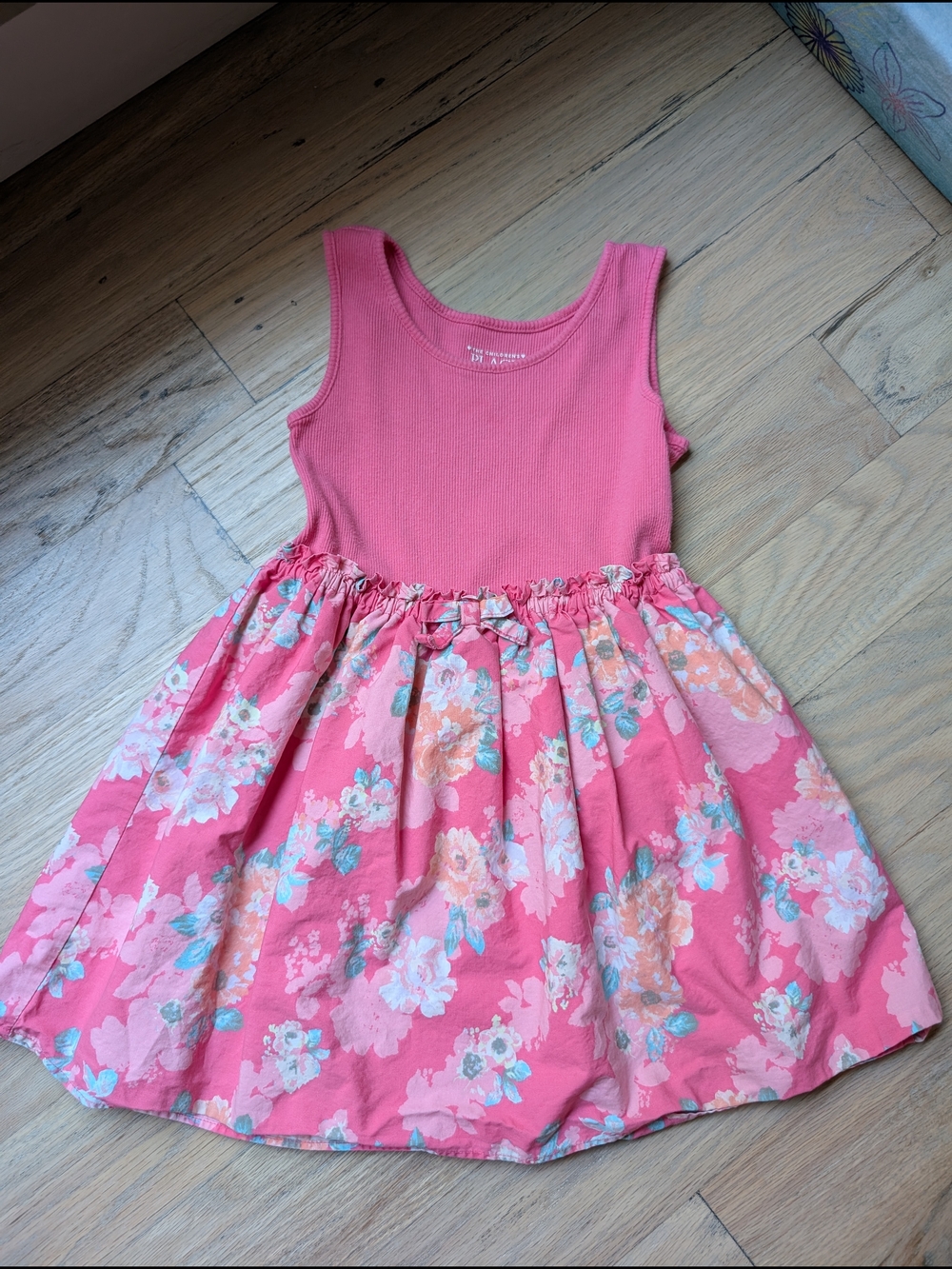 The Children's Place Hot Pink Floral Tank Dress Size 3T